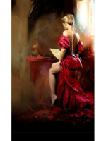 تابلو نقاشی ملودی قرمز - Image 2