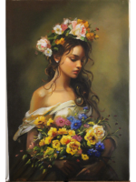 تابلو نقاشی الهه‌ی گل‌ها